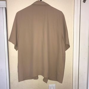 Christie & Jill Shirts - Khaki Summer Button Up Dress Shirt Christie & Jill Shirts - Khaki Summer Button Up Dress Shirt